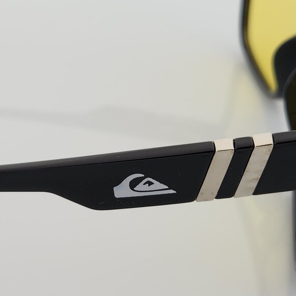 Quiksilver Shield Sunglasses Black Frame Yellow Tint Night Driving Shield Q5 - Picture 10 of 12